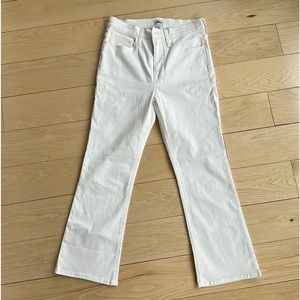 J.Crew cropped denim. Cream color size 28.